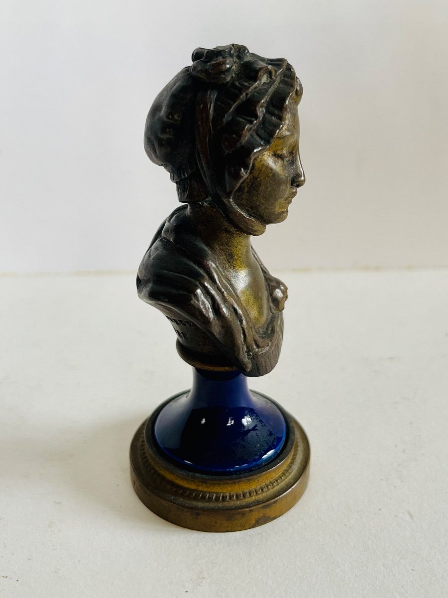 Bust Of Young Girl After Jean Baptiste Greuze-photo-2